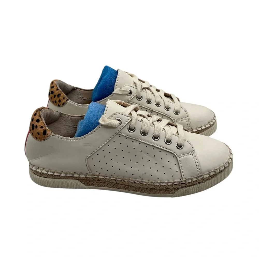 Dolce Vita Cream Sneakers leopard‎ back size 9